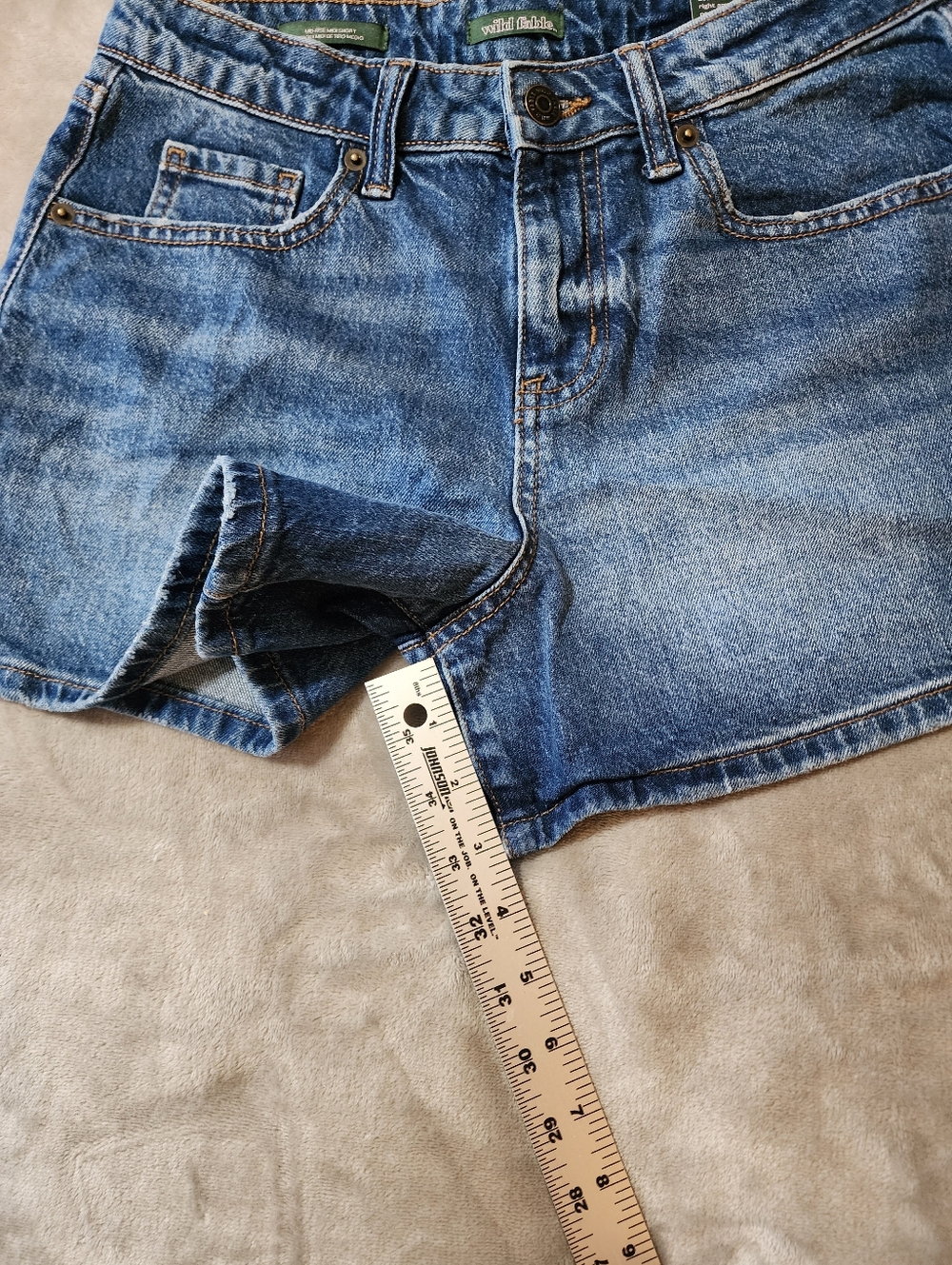 Denim Shorts NWT | Mid Rise Classic Blue Everyday Jean Shorts | 4 - Picture 2 of 8